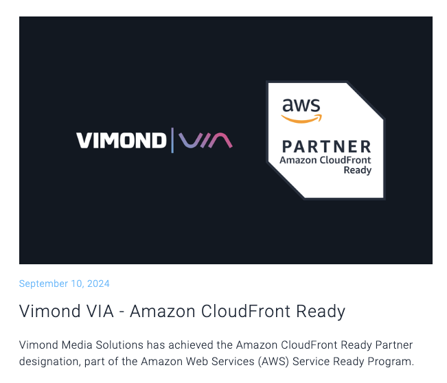 Press release for Vimond